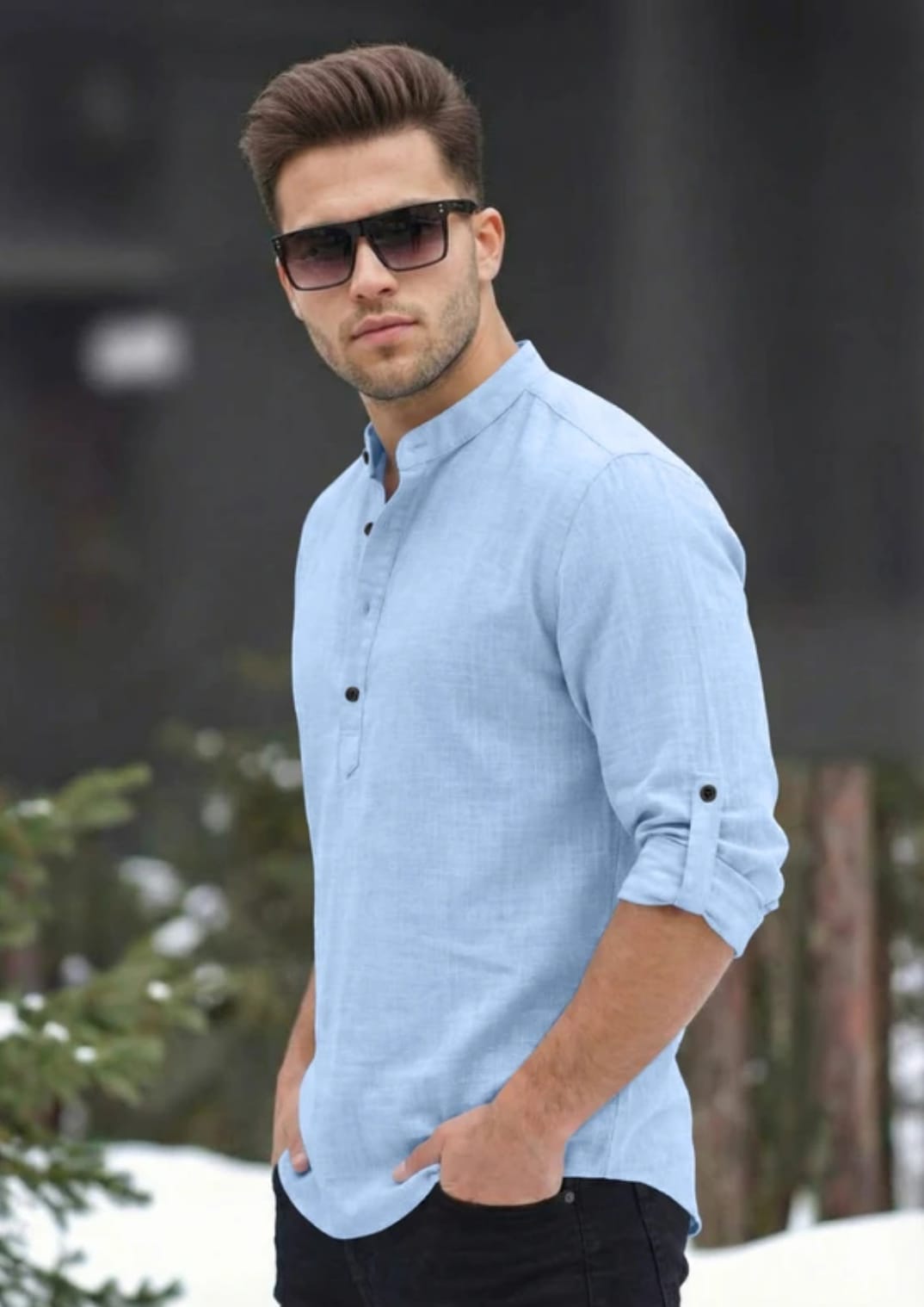 Blue Short Kurta – STC Fashion