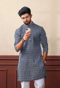 Grey Print Kurta – STC Fashion