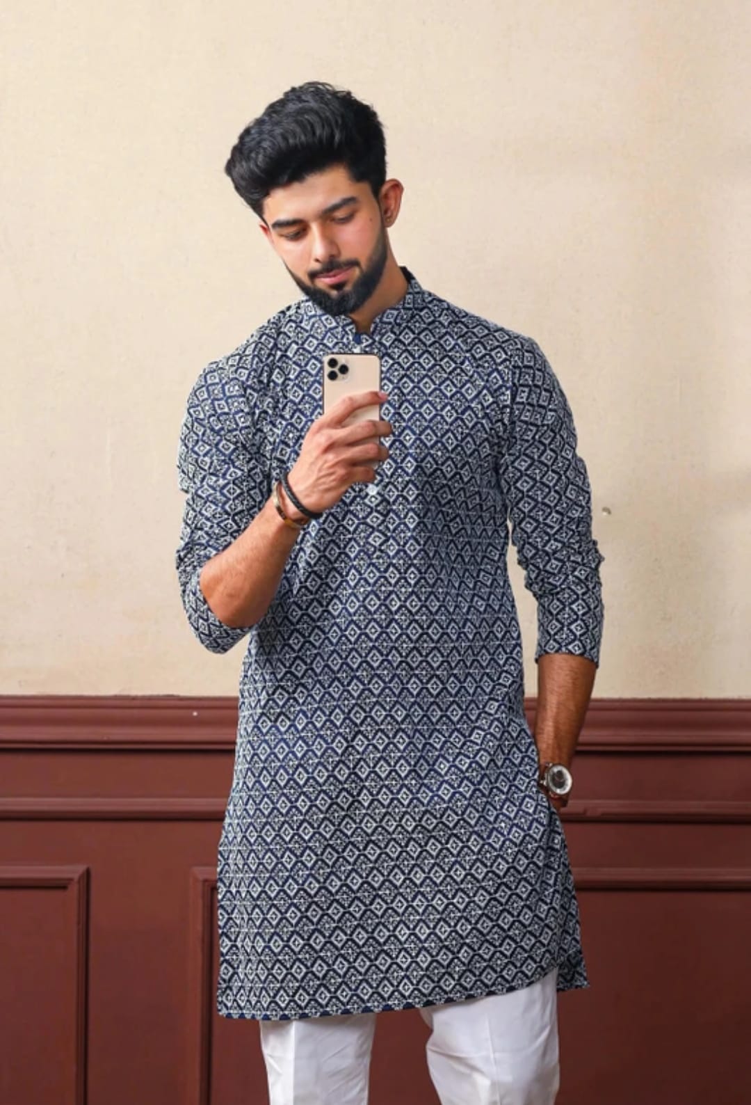 Grey Print Kurta – STC Fashion