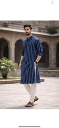 Navy Long Kurta – STC Fashion