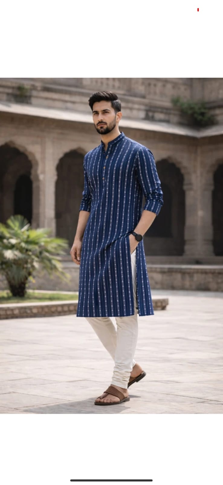 Navy Long Kurta – STC Fashion