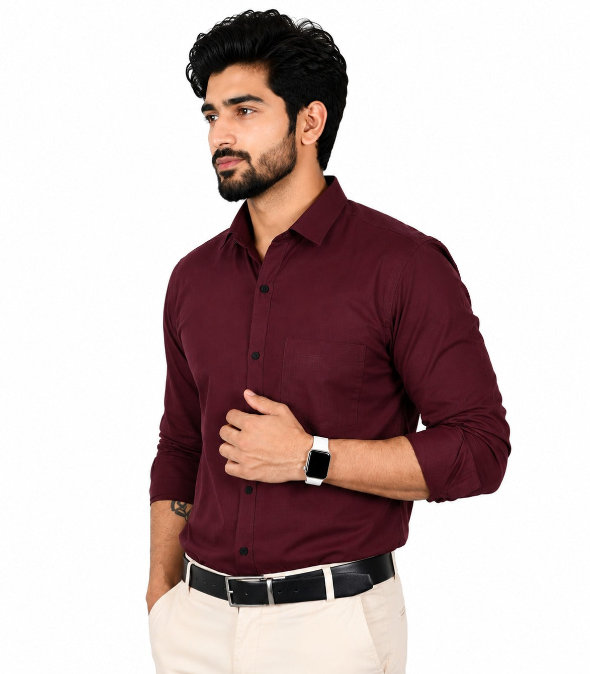 Wine Formal Shirt – STC Fashion